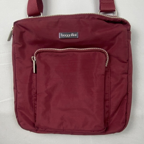 BAGGALLINI Bag Special Edition Prance Crossbody Burgundy Nylon Small - Picture 3 of 16